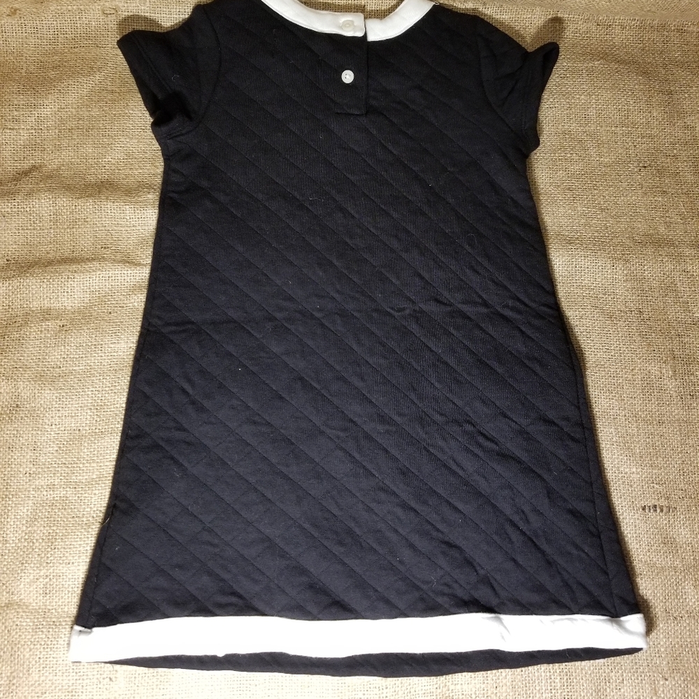 BNWT Children's Place Jacquard Quilted Dress, Black/White, 3T - Picture 2 of 3